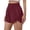 Wine, variant on Stichou Women's Shorts High Waist Athletic Quick Dry Sporty Workout Running Shorts for Women with Zipper Pocket Light Gray 2XL