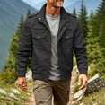 thumbnail image 4 of Mens Lightweight Bomber Jacket Causal Windbreaker Zip Up Fall Coat Zipper Spring Fall Bomber Jackets Sports Shell Jacket, 4 of 5