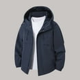 thumbnail image 3 of IYTR Windbreaker Jackets for Men Outdoor Rain Jacket Long Sleeve Hooded Windproof Coats Hiking Outerwear (Navy,XXL), 3 of 5