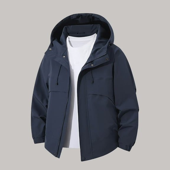 Awdenio Mens Winter Jacket Waterproof Windproof Lightweight Zip Coat for Outdoor Hiking, Small
