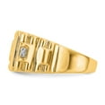 thumbnail image 3 of 14K Yellow Gold Ring Band Themed Men's Diamond Round, Size 9, 3 of 5