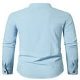 thumbnail image 4 of PENGXIANG Classic Buttoned Henley Shirt for Men with Retro Cotton Linen Fabric, 4 of 8