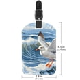 thumbnail image 6 of Square 2Pack PU Leather Seagull Cruise Luggage Tag with Privacy Cover and Name ID Tag for Travel Handbags Backpacks Luggage Tags, 6 of 6