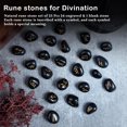 thumbnail image 4 of Crocon Black Tourmaline Gemstone Elder Futhark Alphabet Engraved Symbol Rune Stone 25 pcs Set for Feng Shui Chakra Balancing Reiki Healing Spiritual Metaphysical Size: 20-25 mm, 4 of 8