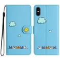 thumbnail image 6 of JTCASES for iPhone Xs Max Wallet Case, Lovely Cat Pattern PU Leather Shockproof TPU with Card Slots Cash Pocket Magnetic Closure Removeable Wrisr Strap Stand for iPhone Xs Max, Blue, 6 of 8