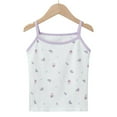 thumbnail image 4 of EnJoCho Toddler Summer Sling Little Girls Cool Vest Pure Cotton Tops Cute Purple Bunny Floral Print Sleeveless Tops Small Children's Vest Bottom Clothes, 4 of 4