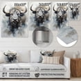 thumbnail image 4 of Designart "Grey Buffalo Majestic Profile painting" Animals Bison Metal Wall Art, 4 of 5
