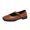 Brown, variant on Women'S Low Heel Flats Square Toe Slip On Comfortable Casual Dressy Pu Leather Upper Size 37 Eu 6 Us 23.5 Cm