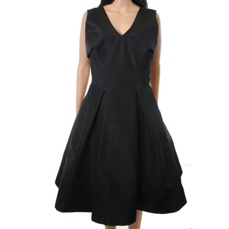 - Zac Posen Women's A-Line Silk Pleated V-Neck Dress