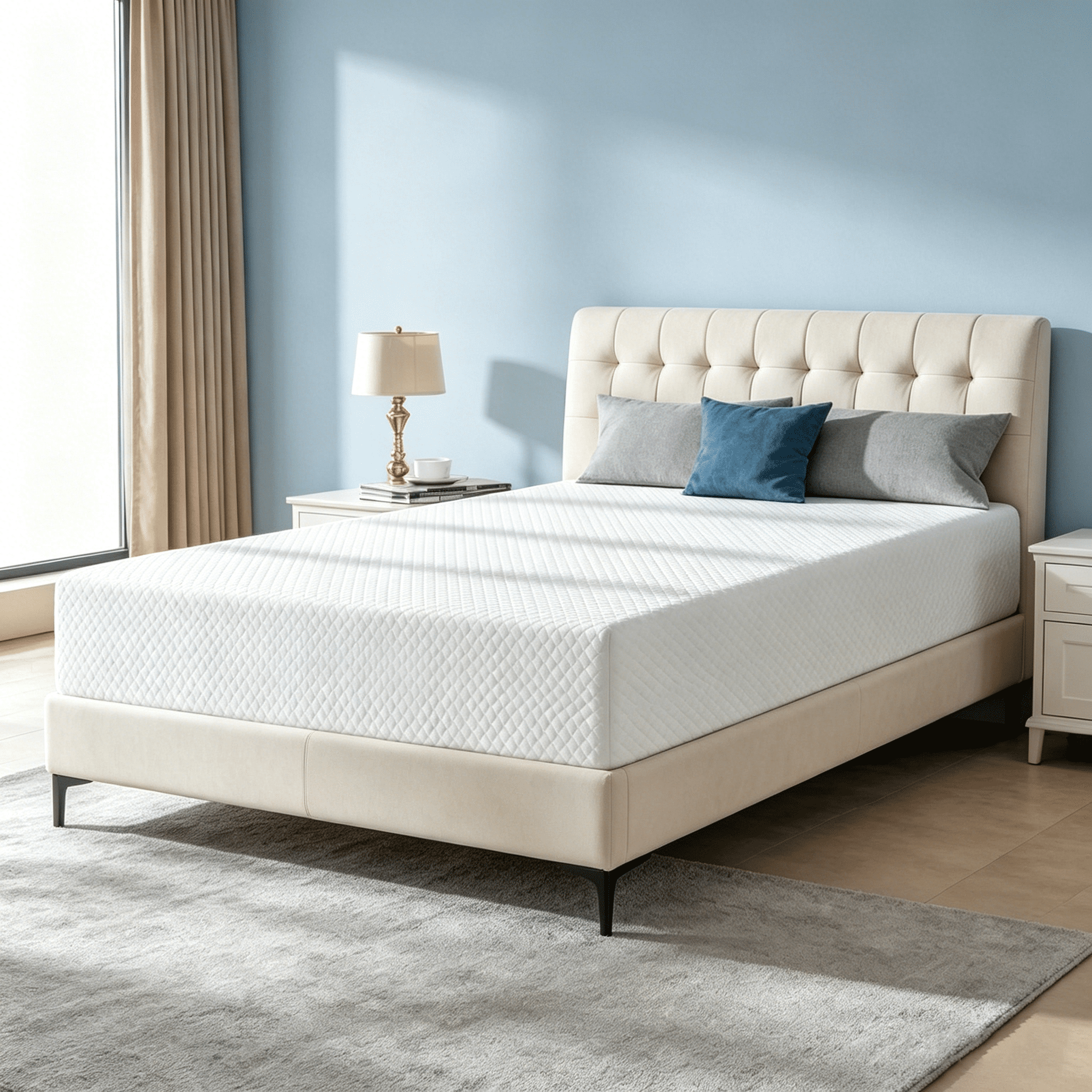 Twin Mattress Bed in a Box, 6" Cooling Green-Tea Gel Memory Foam Mattress with Graphene Fabric Cover