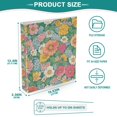 thumbnail image 3 of FORMRS 3 Ring Binder with Pockets 1.5" D-Rings Clip Board 200 Sheets Capacity, Floral Pattern, 3 of 8