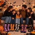 thumbnail image 5 of COOPLUS Halloween Socks for Women Pumpkins Ghosts Print Funny Crew Socks 5 Pairs, 5 of 9