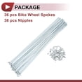 thumbnail image 5 of Unique Bargains 36 Set 13G Bicycle Spokes 13G Bike Wheel Spoke Galvanized Carbon Steel Silver Tone-245mm, 5 of 7
