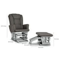 thumbnail image 4 of Graco Sterling Semi-Upholstered Glider and Nursing Ottoman Pebble Gray with Gray Cushions, 4 of 6