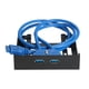 thumbnail image 1 of Panel frontal Irfora Hub de panel frontal USB 3.0 Bahía de expansión de 2 puertos 20 pines a USB3.0 Cable adaptador de soporte de 60 cm para PC de escritorio 2.5 Irfora Panel frontal, 1 of 7