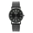 thumbnail image 2 of Fsqjgq Minimalist Dress Watches for Men Alloy Stainless Steel Quartz Wrist Watch Digital Analog Watches Black, 2 of 3