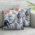 thumbnail image 3 of ARISTURING Chinoiserie Pillow Cover,grand millenial decor,grandmillennial home decor,Chinoiserie Decor,Jungle Pillow Cover,maximalist decor,Blue and White Pillow Covers, 3 of 5