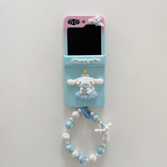 Kawaii Sanrio Kulomi Cinnamorol Melody Phone Case For Samsung Galaxy Z Flip 3 Z Flip 4 Z Flip 5 5G Hard Back Cover Funda FJH FJH FJH