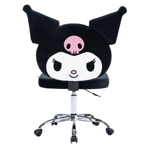 Silla de tocador IMPRESSIONS VANITY Kuromi giratoria de terciopelo