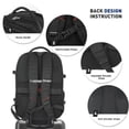 thumbnail image 4 of Smicure Travel carry on Backpack Laptop Business 19 Inch Business Anti Theft Slim Sturdy College School Computer Bag.Black, 4 of 8