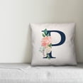thumbnail image 3 of Creative Products Floral Monogram - P 18x18 Indoor / Outdoor Pillow, 3 of 3