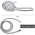 thumbnail image 2 of Universal Shower Head, 5-mode Hand Shower + 1.5m Flexible Shower Hose In Chrome, 2 of 5