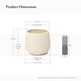 thumbnail image 6 of LuxenHome 14" Dia Large Plant Pot with Drainage, Texutred RoundPlanter Pot for Indoor and Outdoor Plants, 6 of 7