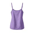 thumbnail image 6 of HappyYEE Plus Size Camisole Tops for Women Spaghetti Strap Sleeveless Cami Tops with Button Decor Loose Fashion Summer Versatile Tank Purples S, 6 of 7