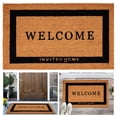 thumbnail image 1 of Tapis d'Entrée en Fibre de Coco, Paillasson de Bienvenue Élégant, Tapis de Porte en Fibre de Coco Style Ferme Robuste avec Endos Antidérapant en PVC, Tapis d'Entrée en Fibre de Coco Résistant aux Intempéries pour Intérieur et Extérieur, 29.53 x 17.72 x 0.59 Pieds', 1 of 6