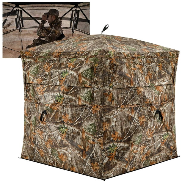 TIDEWE Hunting Blind Pop Up Ground Blinds 270 Degree(Realtree Edge Camo