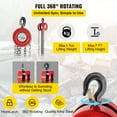 thumbnail image 3 of BENTISM Chain Hoist Chain Block 1 Ton Capacity 7 Feet Lift Steel Construction Red, 3 of 9