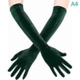 thumbnail image 1 of Guantes de terciopelo dorado de poliéster, cálidos y fríos, de 53 cm, para bodas, mitones, 1 of 5