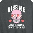 thumbnail image 3 of Instant Message - Valentine's Day Kiss Me Just Kidding Graphic Racerback Tank, 3 of 6