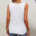 thumbnail image 3 of Vedolay Tops for Womens Women's Valerie Cutaway-Neck Racerback Rib Knit Tank Top,White XL, 3 of 5