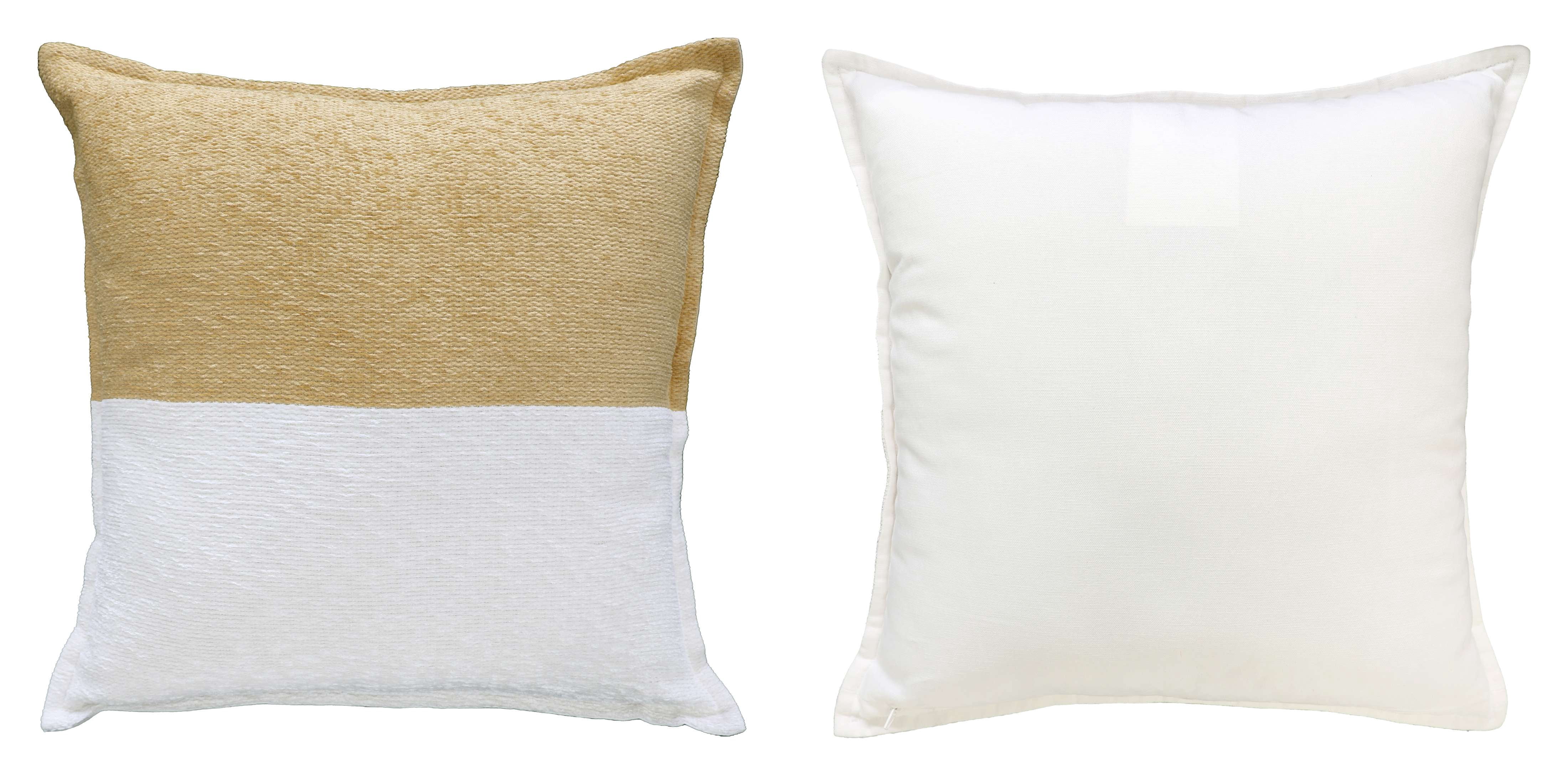 Mainstays 18" x 18" Two-Toned Golden Curry Polyester Cotton Square Decorative Throw Pillow