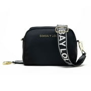 Duretiony Women Shoulder Bags Bimba Y LOLA Crossbody Bag Letter Design Wide Shoulder Strap Nylon Bag for Daily Casual