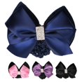 thumbnail image 3 of Pinza de cabellero de cabellero Redecilla Neta Cubierta Bowknot Accesorio Cristal para Mujeres Púrpura Hugo Redecilla de pelo, 3 of 9