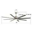 thumbnail image 3 of Sofucor 76 Inch Large Industrial Ceiling Fan with Light, Smart Fan with Remote & APP Control, Compatible with Alexa Google, Solid Wood 8 Blade, 3 Downrod, 3 of 10