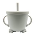 thumbnail image 2 of Tazas de silicona para bebés perfke con tapas gris claro, 2 of 8
