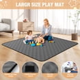 thumbnail image 4 of Babyeap Baby Playpen With Mat,50"x50"Play Pen for Babies and Toddlers,Play Yard With Gate for Indoor Outdoor,Dark Gray, 4 of 7