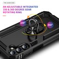thumbnail image 4 of TASHHAR Samsung Galaxy A15 5G Case with Screen Protector and Magnetic Ring Mount Kickstand Military Grade Full Body Double Layer Drop Protection Durable Detachable for Galaxy A15 5G Phone - Black, 4 of 7