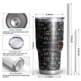thumbnail image 6 of 30oz Math Equations Colorful Math Symbols Black Pattern Tumblers Stainless Steel Tumbler with Lid and Straw,Vacuum Insulated Double Wall Travel Tumbler Cups Mug with Cleaning Brush for Coffee,Tea, 6 of 7