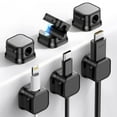 thumbnail image 2 of 6Pcs Cable Clips, Cord Clips, Magnetic Cable Management Clips, Adhesive Wire Holder Keeper Organizer for Home Office Desk Phone Car Wall Desktop Nightstand, Black, 2 of 7