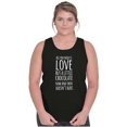 thumbnail image 4 of Cute Chocoholic All You Need is Love Womens Plus Size Graphic Tank Top Brisco Brands 3X, 4 of 5
