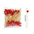 thumbnail image 3 of Valentines Day 100 Long Red Cocktail Picks, Toothpicks, Sandwiches, Appetizers, And Cooked Skewers Suitable For Birthdays And Weddings (Red), 3 of 6