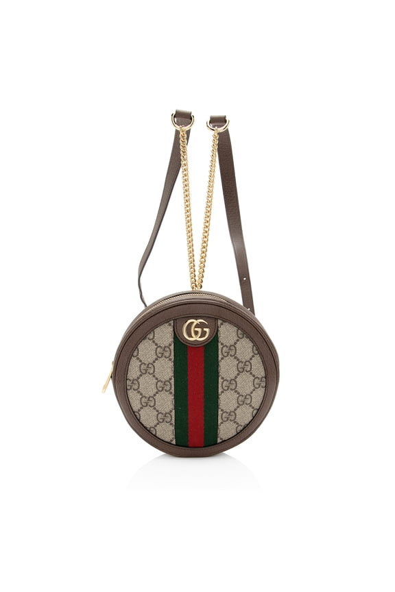 Pre-Owned Gucci GG Supreme Ophidia Round Mini Backpack