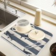 thumbnail image 2 of Yayeee Drying Mat for Kitchen Counter Dishes Microfiber Coffee Decorative Pad, Dark Sharks, 2 of 9