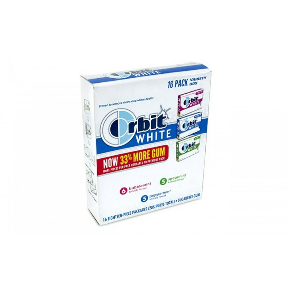 Orbit White Gum Variety Pack, 16 Count
