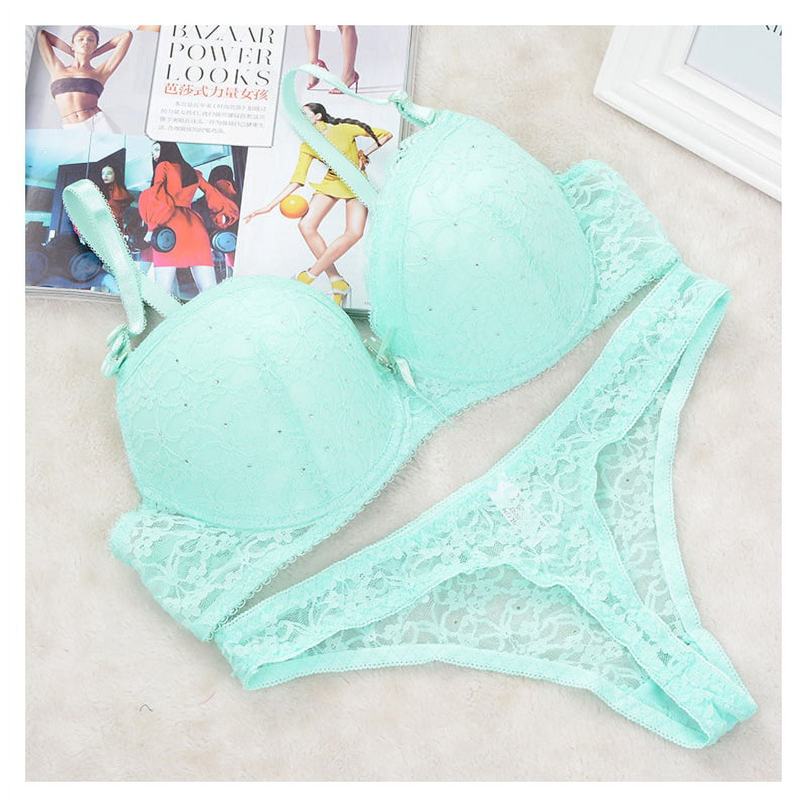 Lace Women Full Coverage Non Padded Lycra Set Liberty Green Lingerie Set at  Rs 82/piece in New Delhi