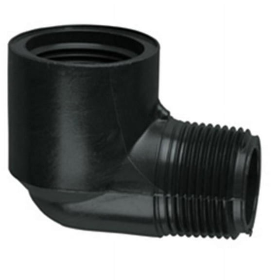 PVC Street Elbow, 90 Degrees, MNPT x FNPT, 1/2 in Pipe Size